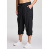 RBX Active Women's Cargo Style Capri Pants, Quick Drying Adjustable Leg Cropped Jogger Pant for Casual Wear, Hiking, Workouts - 3 of 4