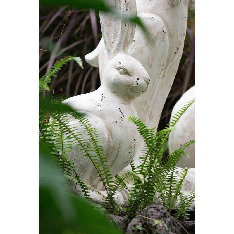 A&#38;B Home Outdoor Decor Small Sitting Rabbit Figurine - White, 5 of 7