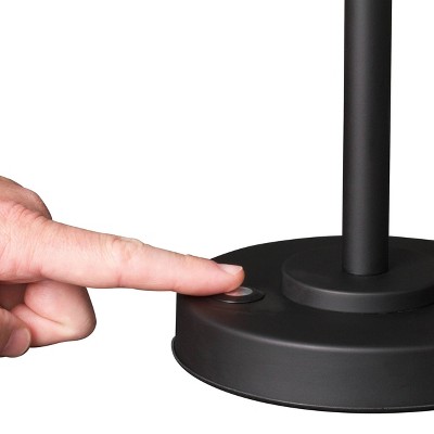 Adjustable Black and Antique Brass LED Desk Lamp with USB Port