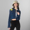 Women's Spongebob Denim Trucker Jacket - 2 of 4