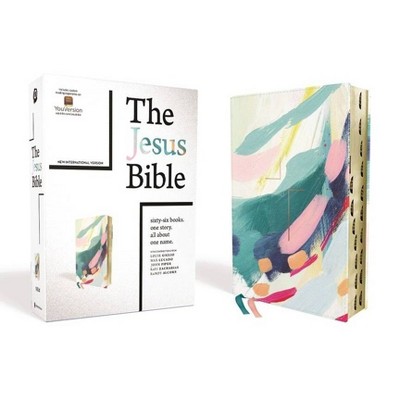 The Jesus Bible Artist Edition, Niv, Leathersoft, Multi-Color/Teal, Thumb Indexed, Comfort Print - by  Zondervan (Leather Bound)