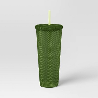 Reduce 20oz Aspen Vacuum Insulated Stainless Steel Glass Tumbler With Lid  And Straw Glacier : Target