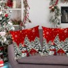 Christmas Decorations Throw Pillow Covers 18x18 Inch Set of 2, Red Xmas Zippered Cushion Decoration - 3 of 4