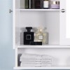 Wall Mounted Bathroom Cabinet, With 2 Mirror Doors And Adjustable Shelf, Bathroom Cabinet Wall Mounted Hanging Mirror Cabinet - 4 of 4