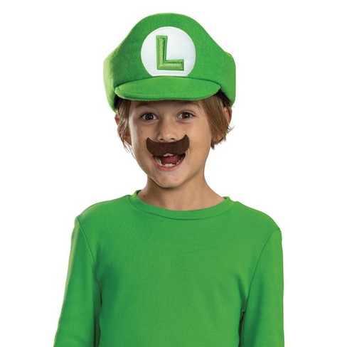 Disguise Super Mario Bros. Luigi Hat And Mustache Child Costume Kit : Target