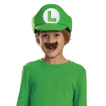 Disguise Super Mario Bros. Luigi  Hat and Mustache Child Costume Kit