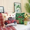Christmas Throw Pillow Covers 18x18 Set of 4 Xmas Series Holiday Cushion Pillow Cover Christmas Decorations - 3 of 4