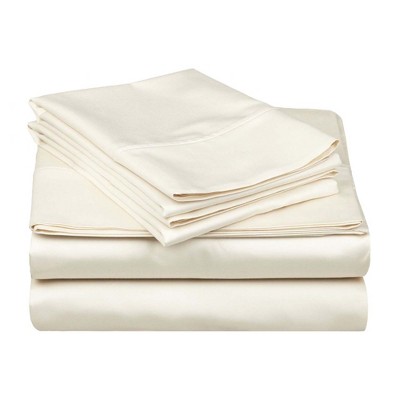 530 Thread Count Solid Deep Pocket Cotton Luxury Premium Bed Sheet Set by Blue Nile Mills