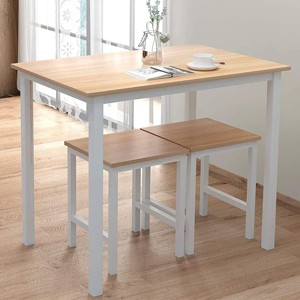 Hooseng Dining Room Table Set for 2, Modern Space-Saving Bistro Kitchen Table and Chairs Set of 2 with MDF Broad for Apartment - 1 of 4