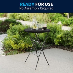 Flash Furniture 2.6-Foot Round Plastic Bar Height Folding Table - 1 of 4