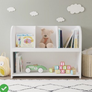 Bookshelf for Kids, 2-in-1 /3-Tier /4-TierChildren's Bookshelf Kid's Book Display Toy Storage Cabinet Organizer Bookcase - 1 of 4