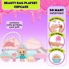 Yummiland Beauty Bag Playset Lip Gloss Doll - Cupcake Bag Includes Callie Birthday Cake, Nail Polish + Nail Stickers, Body Shimmer - 3 of 4