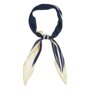 Allegra K Women's Satin Rhombus Stripe Print Summer Ponytail Neckerchief - 1 of 4