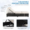 Outdoor Patio Chaise Lounge Chairs Set of 2, PE Wicker Pool Recliners with Adjustable Backrest, Storage Shelf and Cushions - 3 of 4