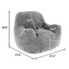 Lyngins Large Faux Fur Bean Bag Chair, Ergonomic Lazy Chair with Memory Foam, No-Assembly Fluffy Accent Chair, Single Sofa Chair for Adults - 4 of 4