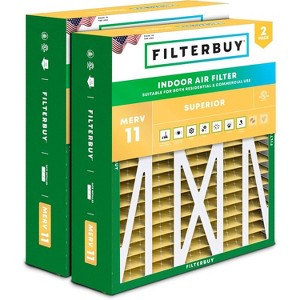 Filterbuy 20x23x5 Air Filter (2-Pack), Pleated MERV 11 Allergen Defense HVAC AC Furnace Air Filters for Bryant, Carrier, BDP, Day & Night, & Payne - 1 of 4