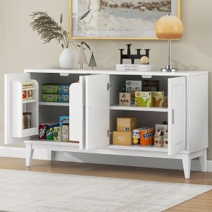 NicBex 4-Door Buffet Cabinet with 2 Large Cabinets,Modern Sideboard Cabinet with Adjustable Shelf,Storage Cabinet for Living Room - 1 of 4