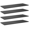 vidaXL Bookshelf Boards 4 pcs High Gloss Gray 31.5 in.x11.8 in.x0.6 in. Engineered Wood - 2 of 4