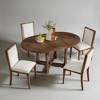 5-Piece Extendable Round Dining Table Set for 4-6, Kitchen Table Set with Upholstered Chairs, Birch Veneer Top for Dining Room or Kitchen - 3 of 4