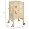 Resenkos Wooden Kitchen Step Stool for Kids, Foldable Toddler Tower, Helper Stool, Natural Wood Brown - 4 of 4