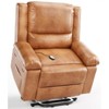 Electric Power Lift Recliner Chair with Heat & Massage - PU Leather Recliner for Elderly & Mobility Impaired, Adjustable Back and Legs - 3 of 4