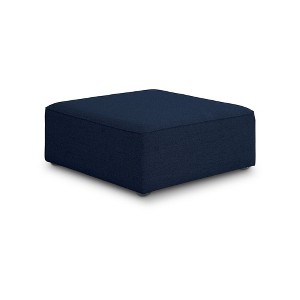 Meridian Furniture,Cube Vegan Leather Ottoman - 1 of 4