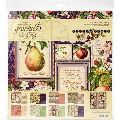 Graphic 45 Collection Pack 12"X12"-Fruit & Flora