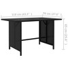 Dining Table Black PE rattan, Powder-Coated Steel Medium Durable vidaXL - 4 of 4