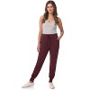 Rekucci Women’s Soft Knit Loungewear Jogger Pants with Pockets – Mid-Rise, Drawstring Waist, Cozy Slim-Relaxed Fit - 2 of 4