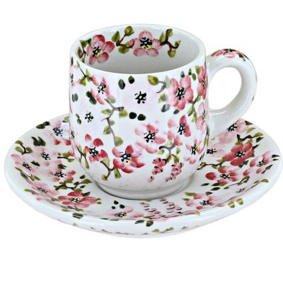 Blue Rose Polish Pottery 428-135 Millena Espresso Cup & Saucer