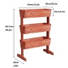 Artloge 3 Tiers Vertical Raised Garden Bed Elevated Wood Horticulture Planter Box Stand with Legs for Growing Vegetable Flower Herbs - 3 of 4