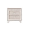 Lyngins Rustic Velvet 2-Drawer Nightstand with Silver Glitter Strip Decor and Metal Legs, End Table for Living Room, Side Table with Storage - 3 of 4