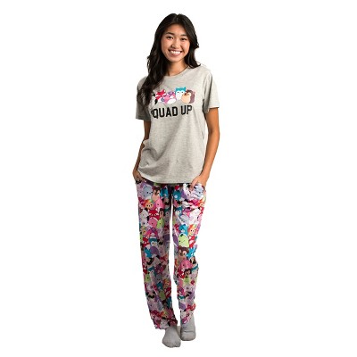 Squishmallows Collection Multi-Colored AOP Women's Sleep Pajama Pants-XXL