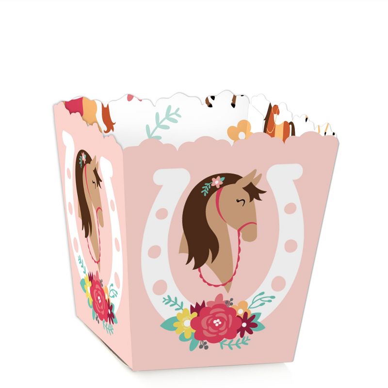 Big Dot of Happiness Run Wild Horses - Party Mini Favor Boxes - Pony Birthday Party Treat Candy Boxes - Set of 12, 1 of 6