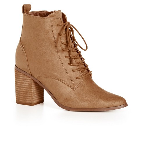 City Chic Women s Wide Fit Calista Ankle Boot Tan 12w Target