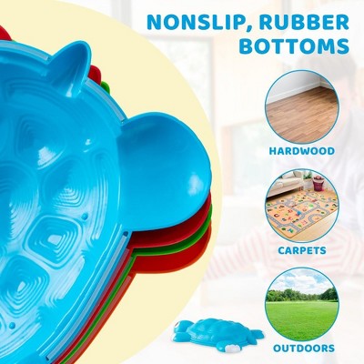Colorful Turtle Balance Stepping Stones for Kids, 6-Piece Set