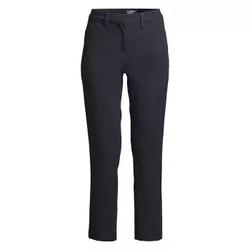 Lands' End Women's Mid Rise Pull On Knockabout Chino Pants - 4 - Deep ...