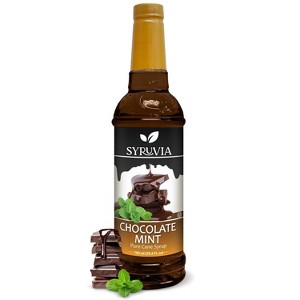 Syruvia Chocolate Mint Syrup - 25.4 fl oz. Premium Flavoring Syrup For Coffee - 1 of 4