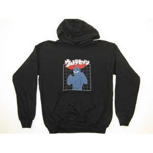 Ultraman Blue Character Silhouette with Kanji Logo Youth Black Hoodie - 1 of 3