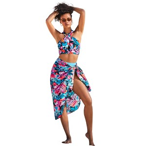 Swimsuits for All Women's Lightweight Adjustable Sarong Wrap Skirt Cover Up (Plus Sizes Available) - 1 of 4
