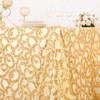 Wikineon Gold Glitter Tablecloth Rectangle Sequin Table Cloth 90x156inch Decorations Wedding Baby Shower Ceremony Birthday Cake Table Holiday Banquet - 4 of 4