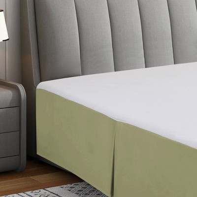 Swift Home | Basics Pleated Microfiber Bed Skirt 14-inch Drop