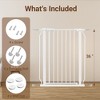 Gulches Infant and Pet Safety Gate, Child Barrier for Doorways, Stairs, and Hallways, 29.1-Inch to 33.8-Inch Openings, 30-Inch H. - 2 of 4