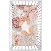 Sweet Jojo Designs Girl Baby Fitted Mini Crib Sheet Peony Floral Garden Pink and Off White - 3 of 4