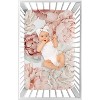 Sweet Jojo Designs Girl Baby Fitted Mini Crib Sheet Peony Floral Garden Pink and Off White - image 3 of 4