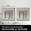Maxax Atherton Modern Frameless Anti-Fog LED Lighted Dimmable Wall Mounted Bathroom Vanity Mirror - 2 of 4
