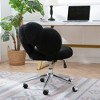 NicBex 16-19" 360° Swivel Accent Chair with Wheels&Elegant Back,Versatile Teddy Vanity Chair Computer Chair for Living Room,Office,Vanity&Study - 3 of 4
