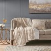 Gracie Mills Shawn Faux Brushed long Fur Square Pillow - 2 of 4