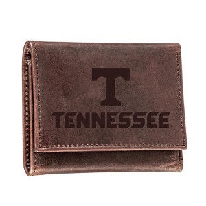 Evergreen NCAA Tennessee Volunteers Brown Leather Trifold Wallet Officially Licensed with Gift Box - 1 of 1