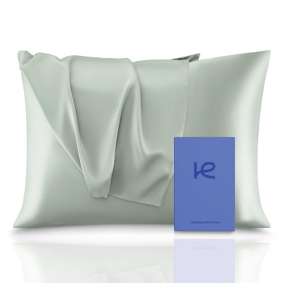 Kickoff 100% Organic Mulberry Soft Silk Pillowcase, Hidden Zipper, Highest 6A+ Grade 22 Momme Cooling For Hair & Skin, Hypoallergenic, Pillow Cover